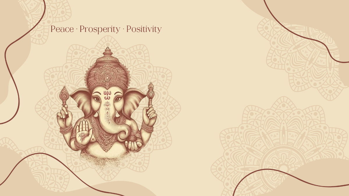 Free Aesthetic Ganesh Chaturthi Image Background Template to Edit Online