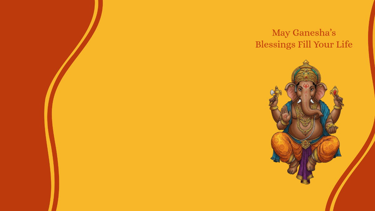 Free Ganesh Chaturthi Wallpaper Background Template to Edit Online