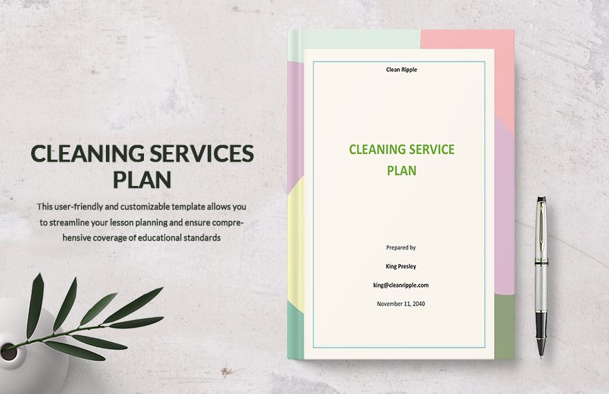 Cleaning Service Plan Template in Word, PDF, Google Docs, Pages - Download | Template.net