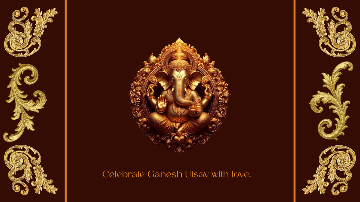 Free Elegant Ganesh Chaturthi Background Template to Edit Online