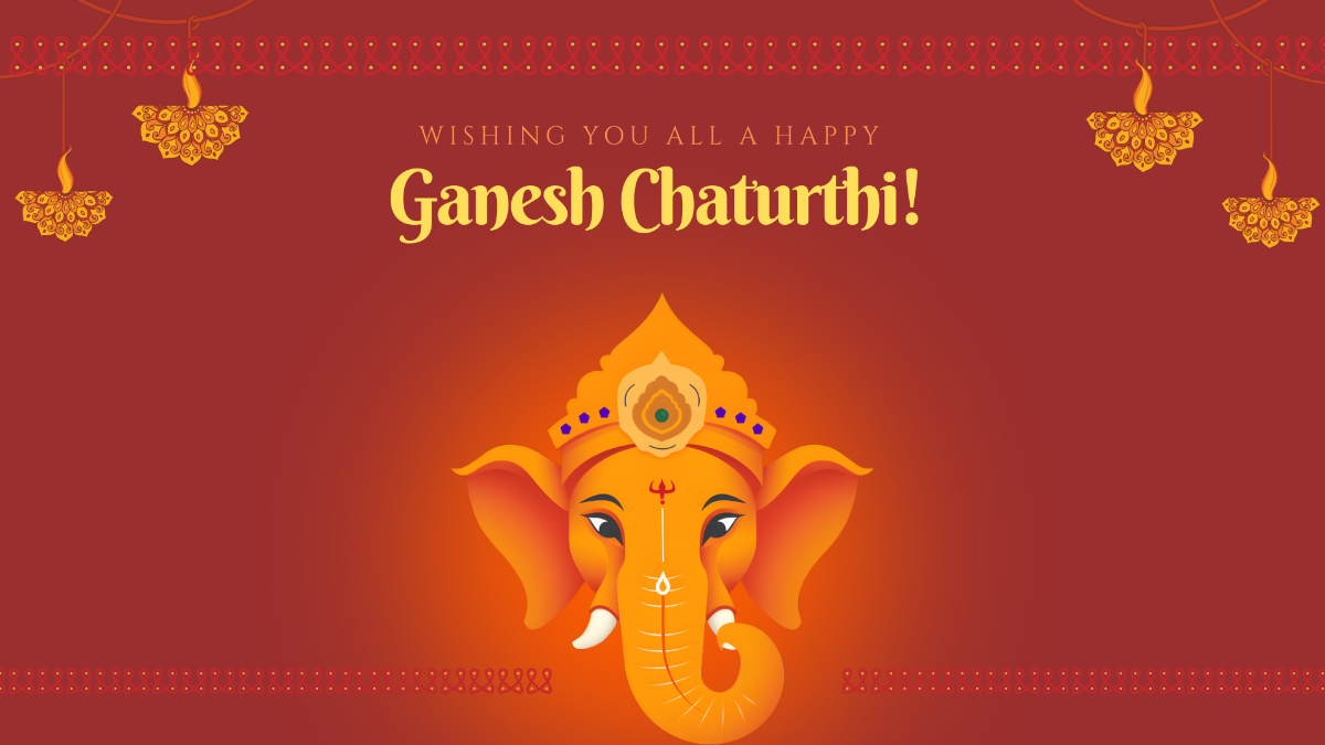 Free Ganesh Chaturthi Banner Background Template to Edit Online