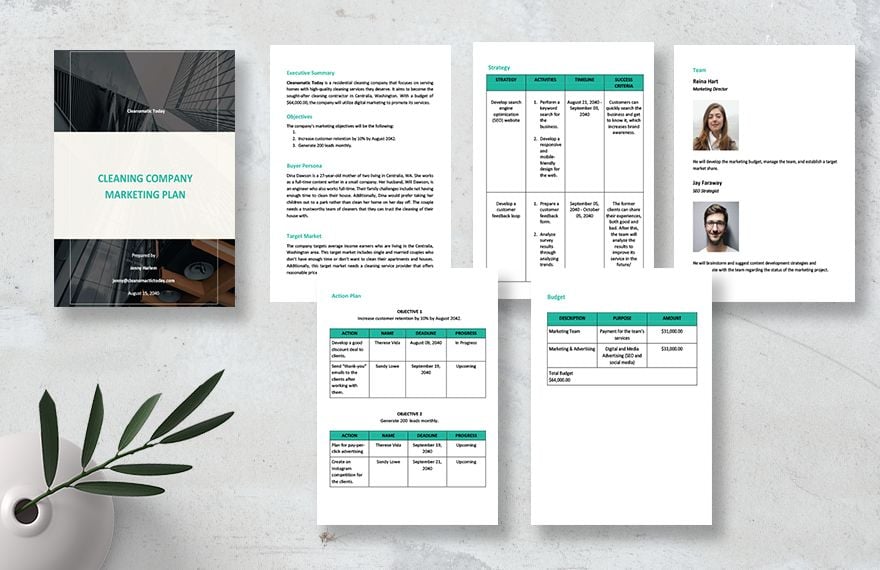 Cleaning Company Marketing Plan Template