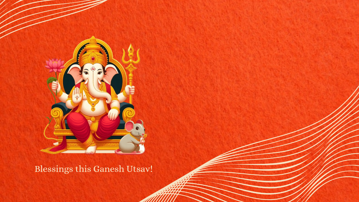Free Minimalist Ganesh Chaturthi Background Template to Edit Online