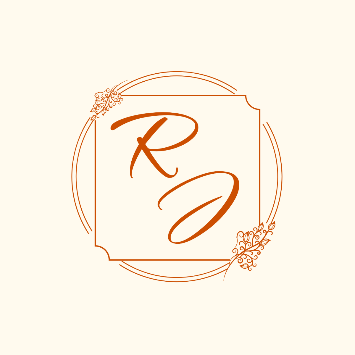 Free Floral Monogram Template to Edit Online
