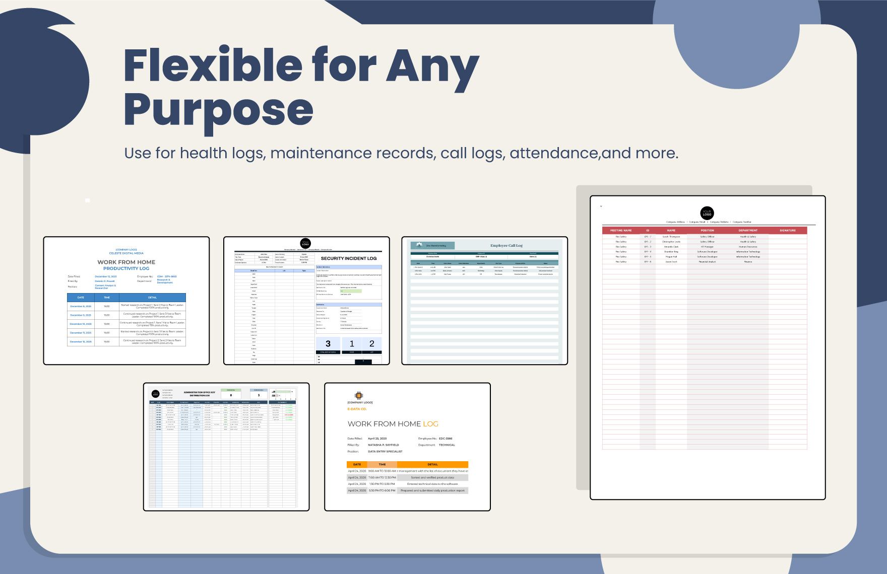 30+ Complete Log Tracking Template Bundle