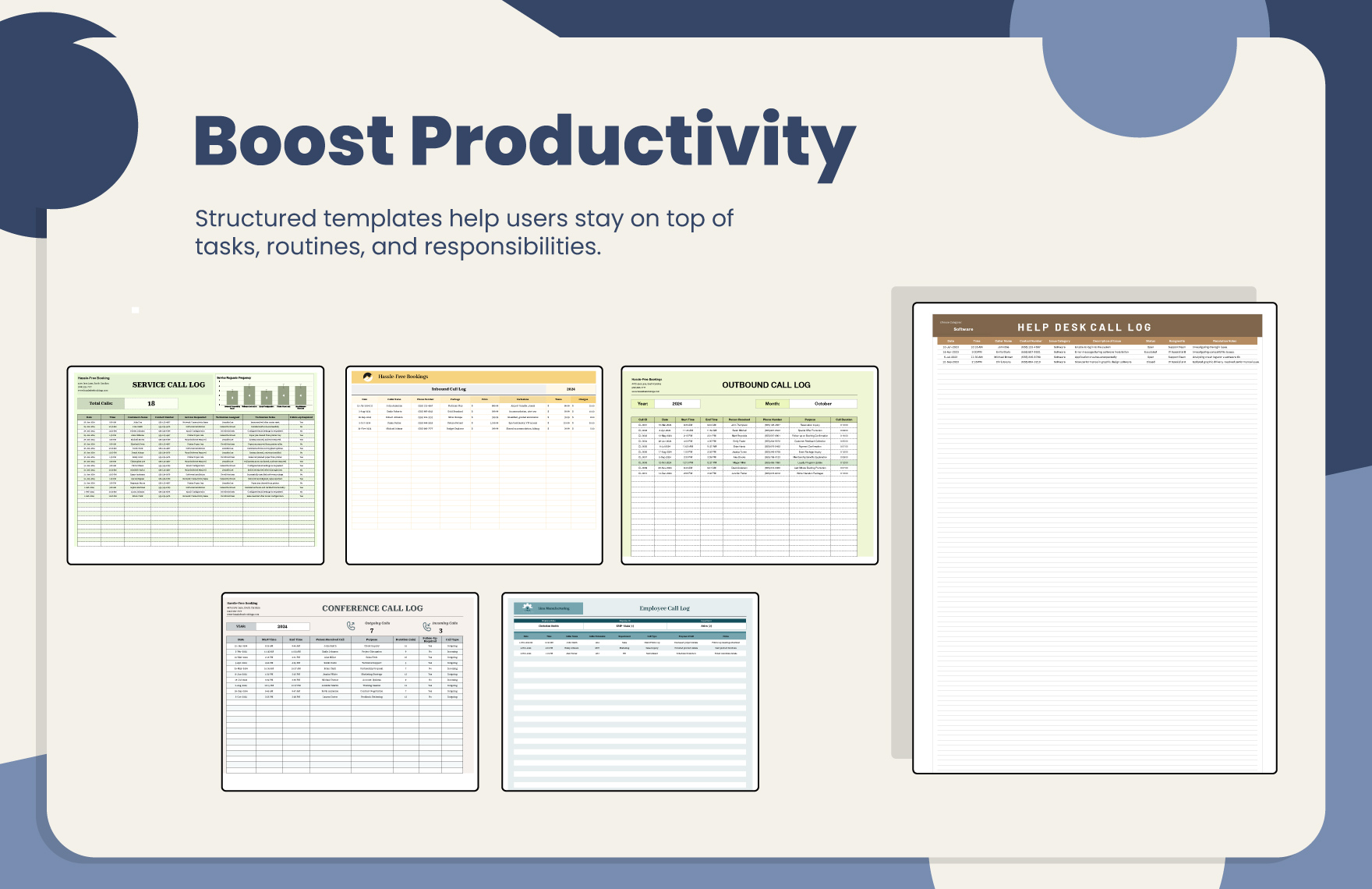 30+ Complete Log Tracking Template Bundle