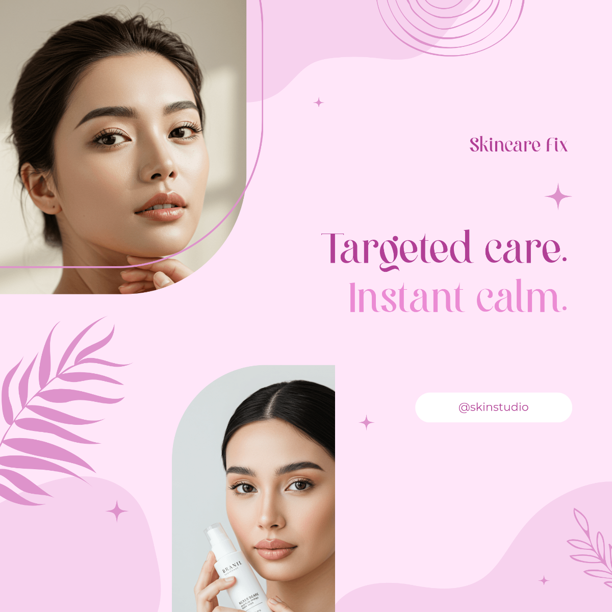 Free Skincare Instagram Post Template to Edit Online