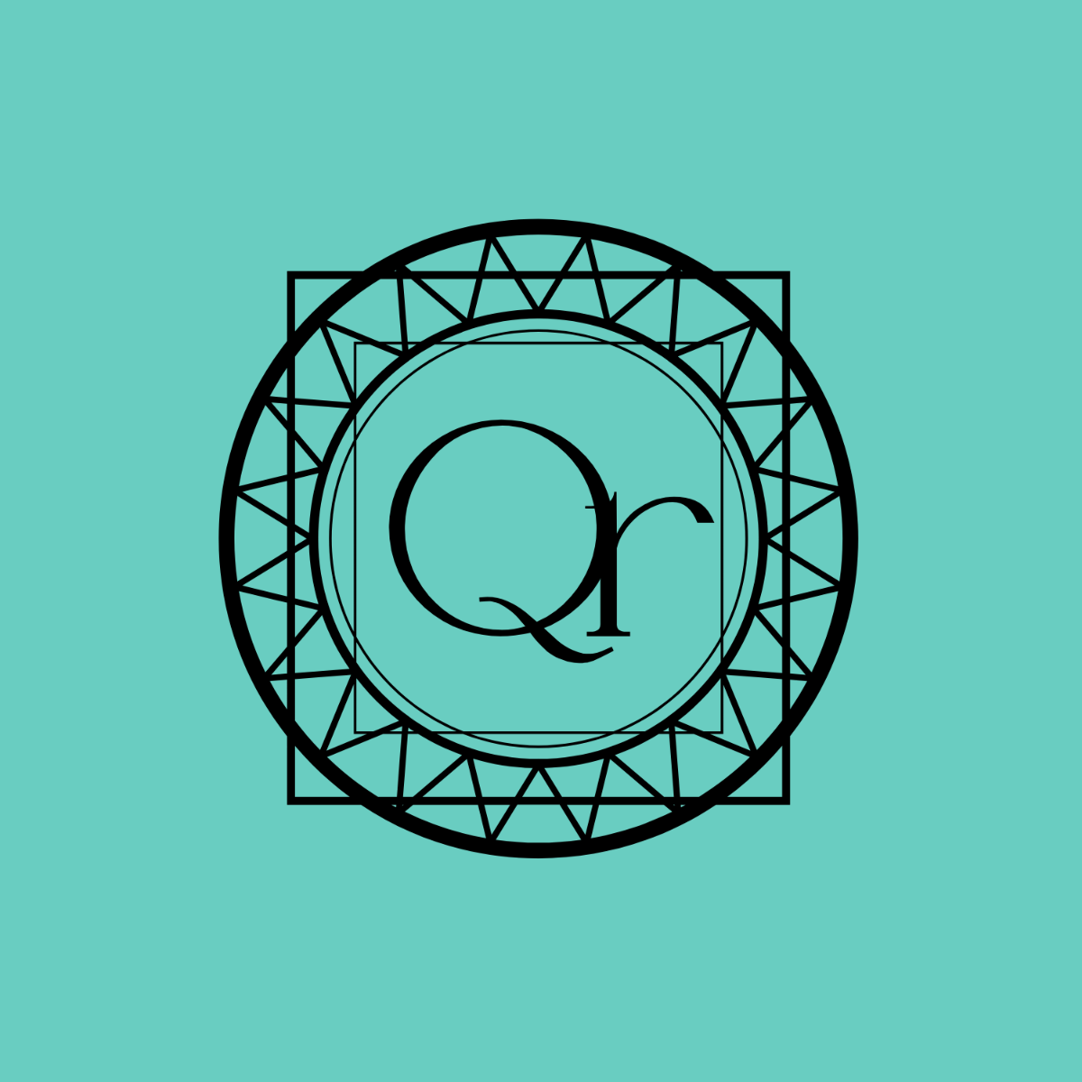 Free Geometric Monogram Template to Edit Online