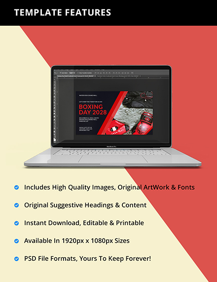 Free Boxing Day Retail Facebook Event Cover Template to Edit Online