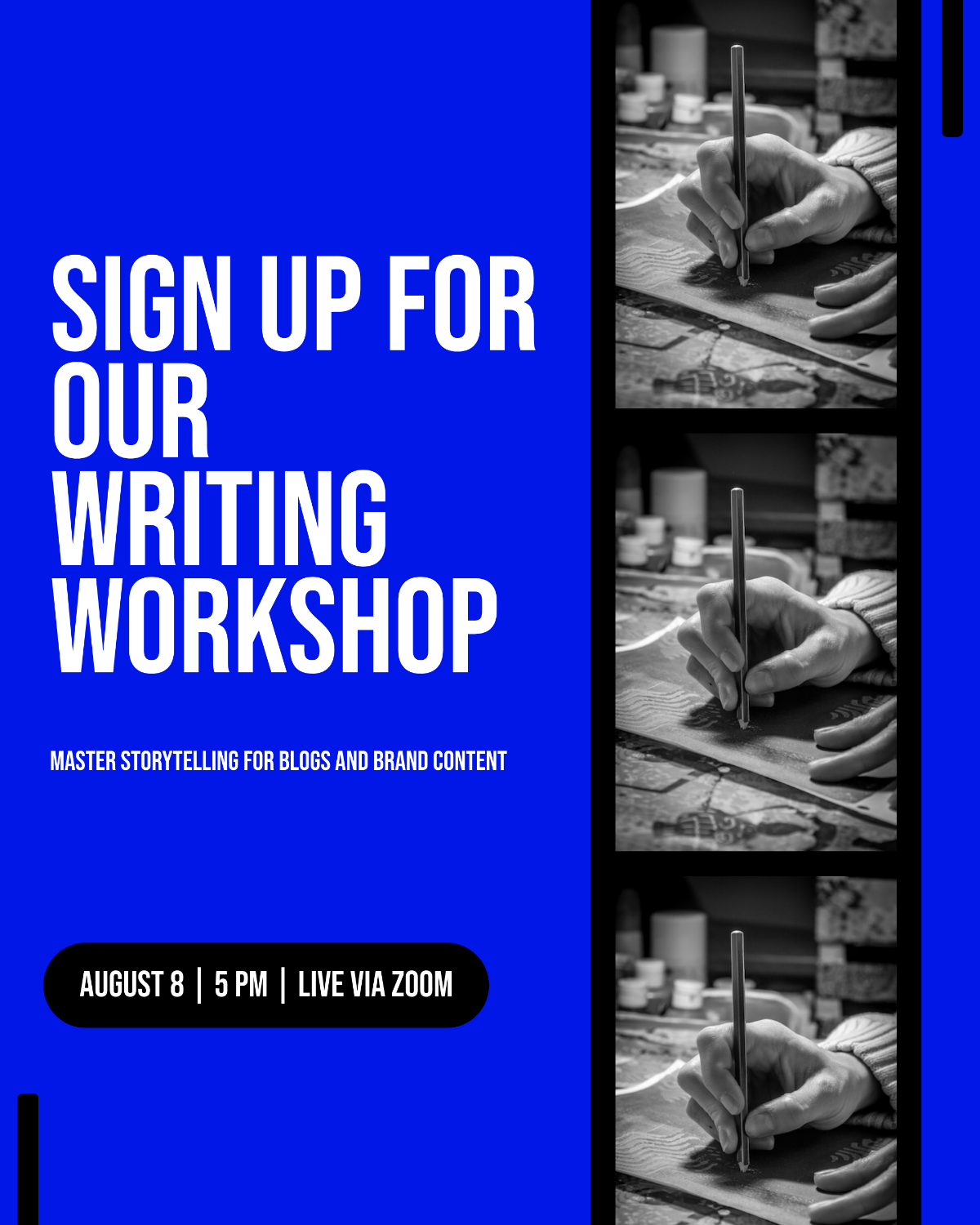 Free Workshop Social Media Template to Edit Online