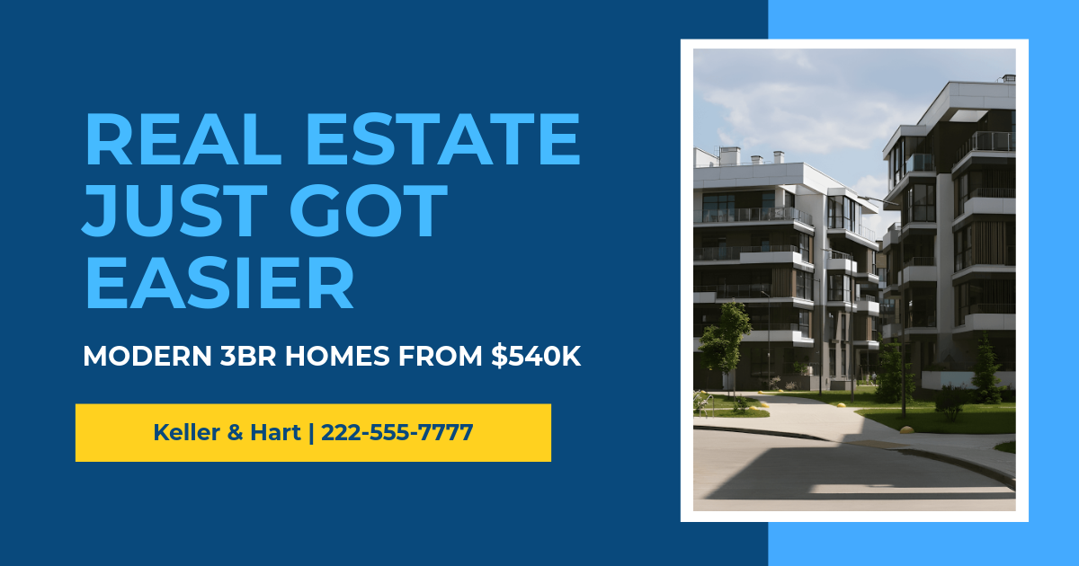 Free Real Estate Facebook Ad Template to Edit Online