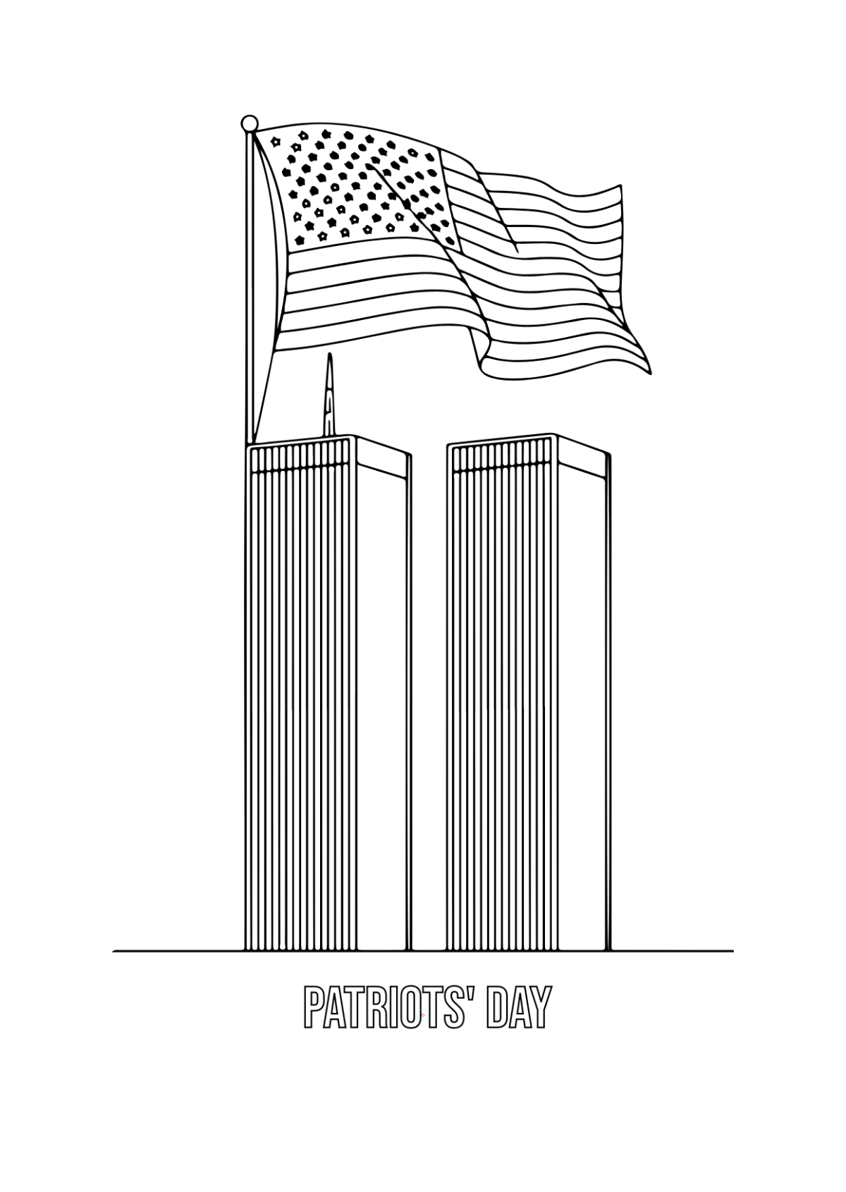 Free Patriots' Day Drawing Pages Template to Edit Online