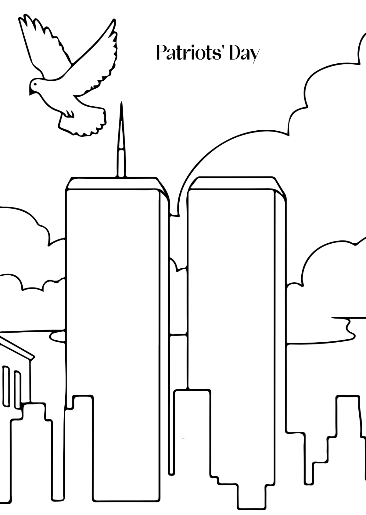 Free National Patriots' Day Drawing Template to Edit Online