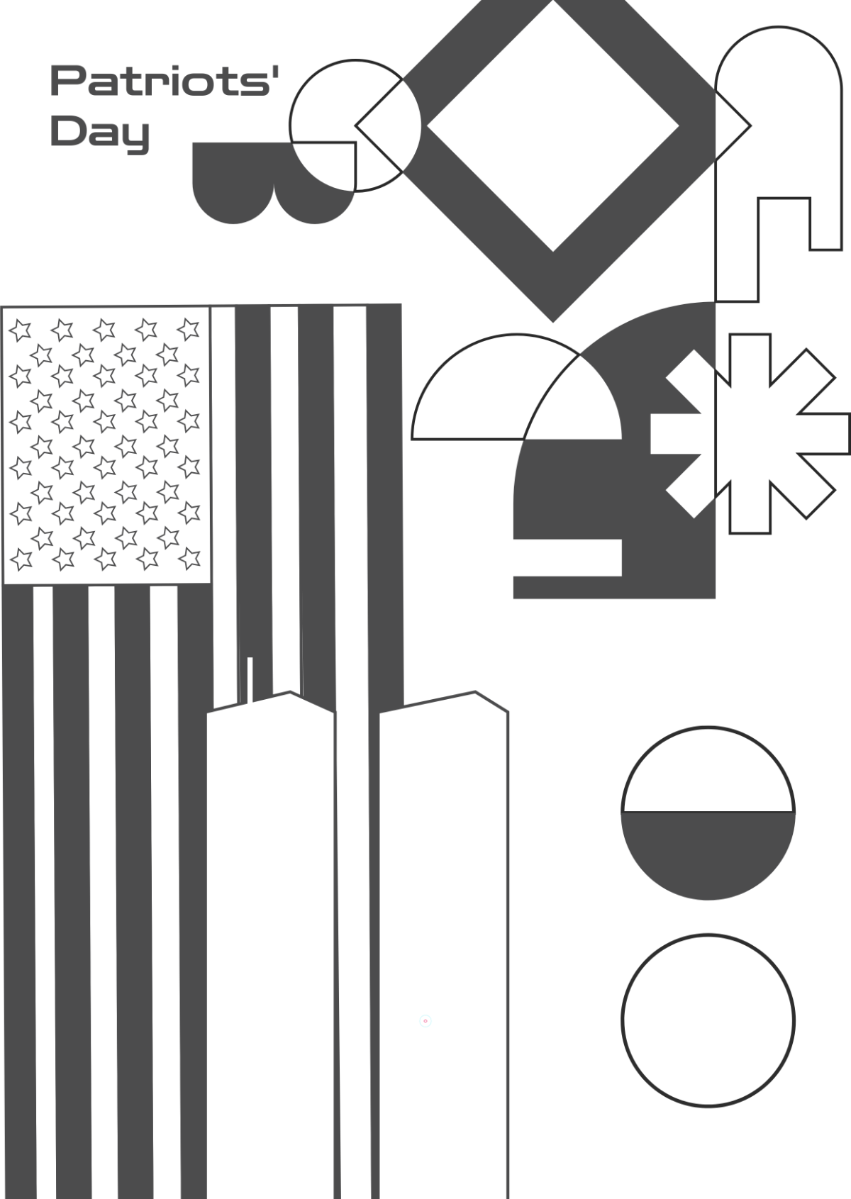 Free Modern Patriots' Day Drawing Flyer Template to Edit Online