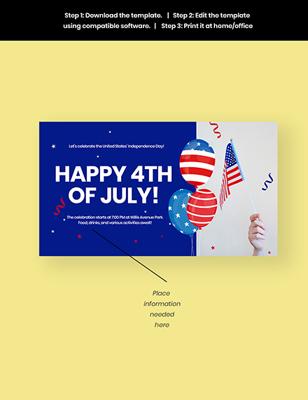 Free Happy 4th of July YouTube Video Thumbnail Template to Edit Online