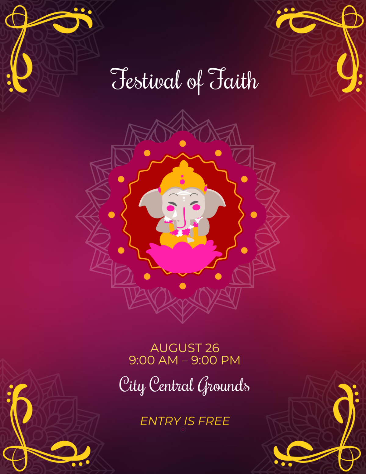 Ganesh Chaturthi Festival Flyer