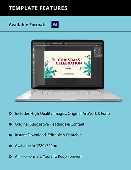 Free Christmas Youtube Thumbnail Template to Edit Online