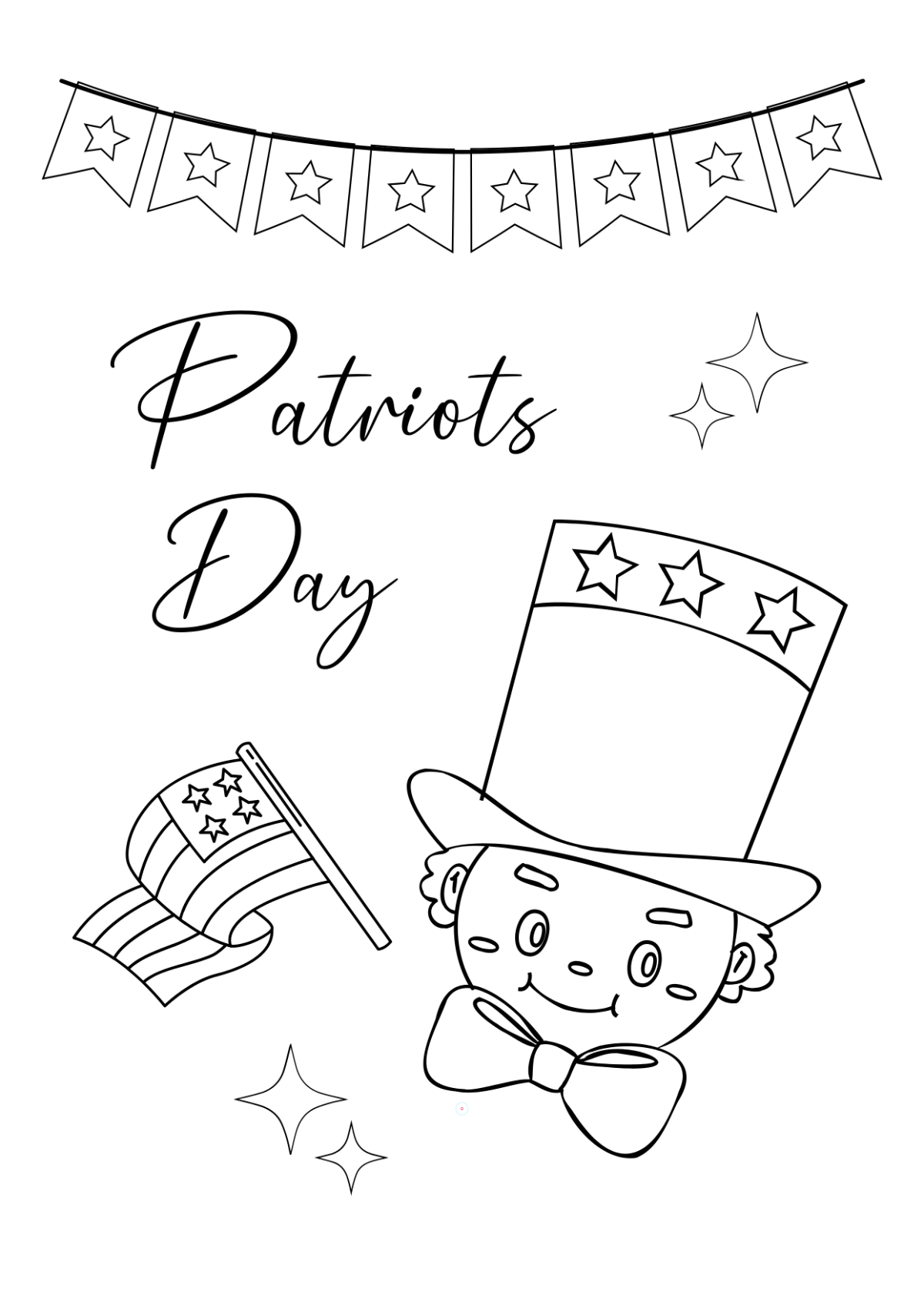 Free Aesthetic Patriots' Day Event Drawing Template to Edit Online