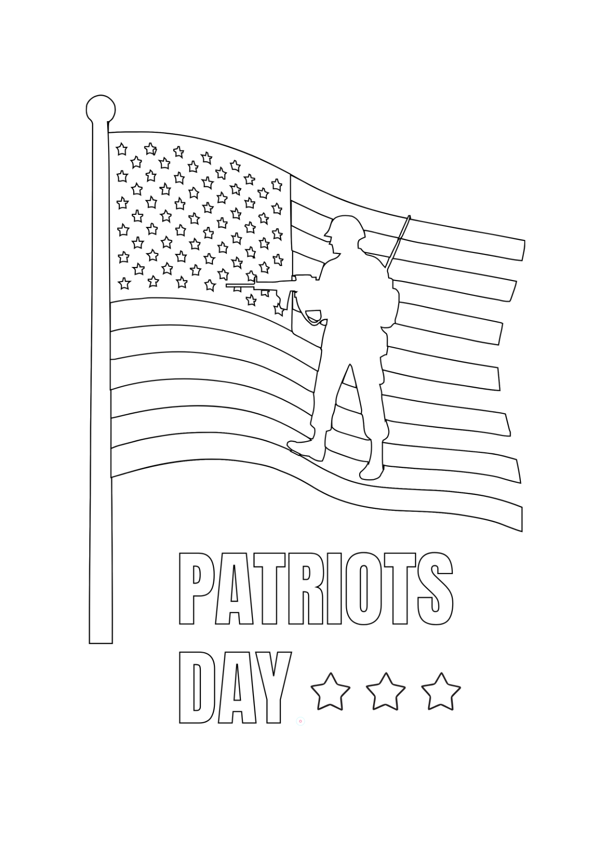 Free Graphic Patriots' Day Drawing Template to Edit Online