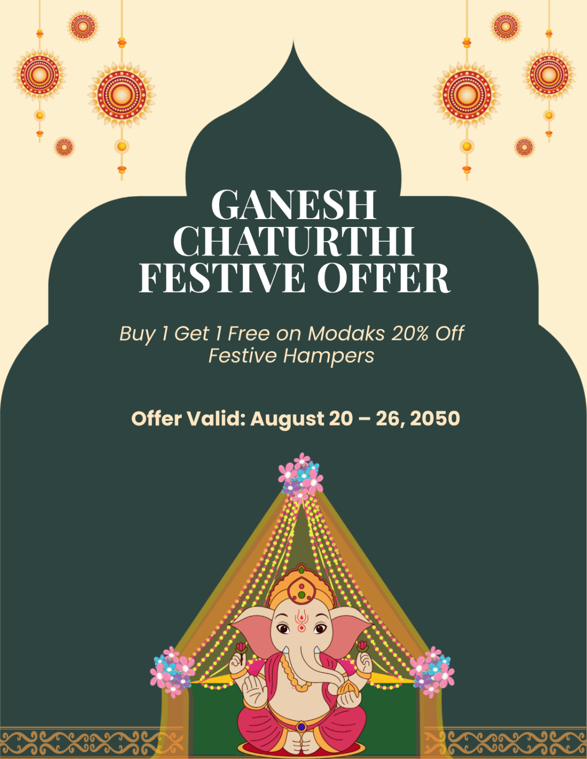 Ganesh Chaturthi Offer Flyer Template to Download