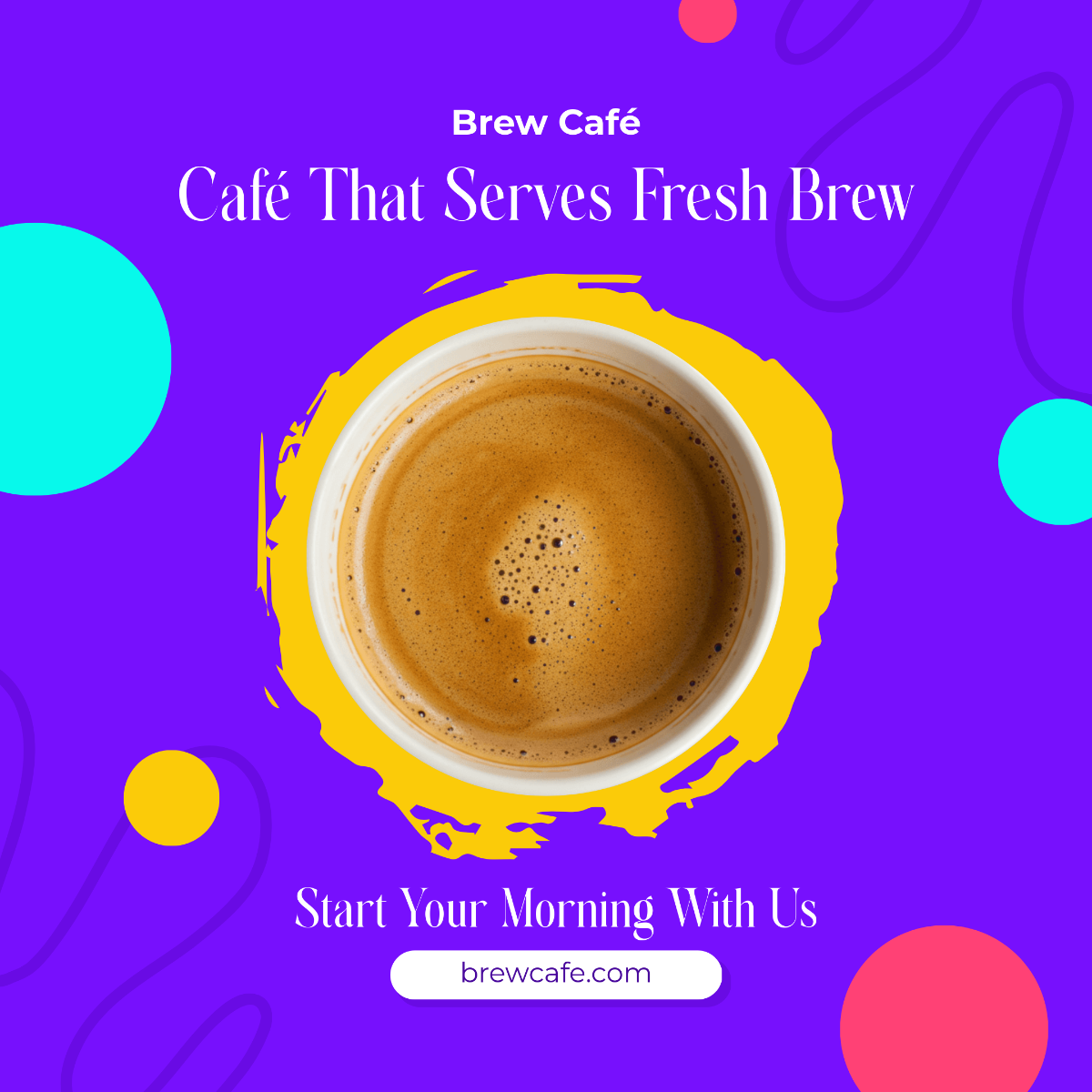 Free Colorful Cafe Instagram Ad Template to Edit Online