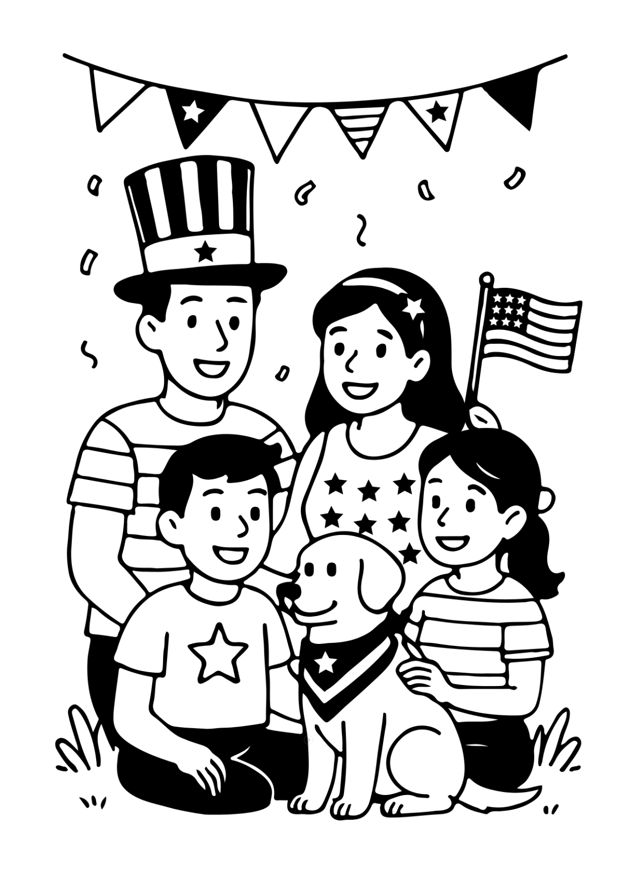 Free Happy Patriots' Day Drawing Template to Edit Online