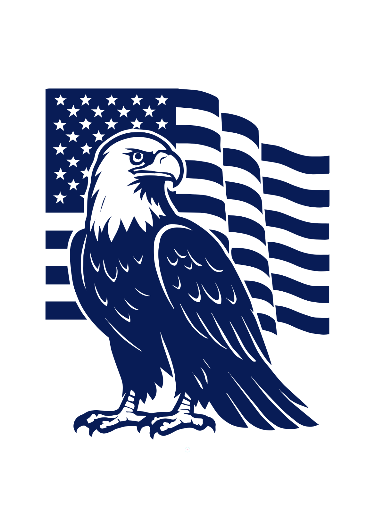 Free Blue Patriots' Day Eagle Drawing Template to Edit Online