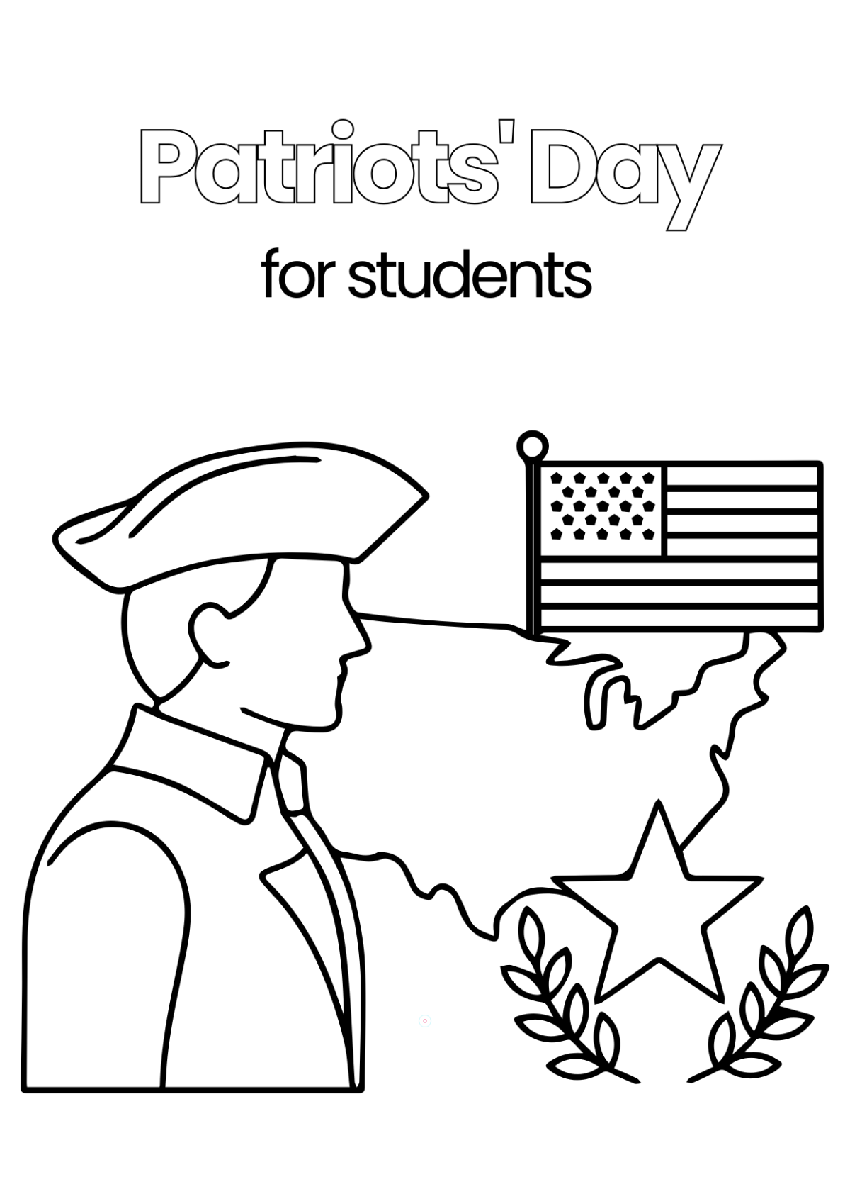Free Patriots' Day Drawing for Students Template to Edit Online