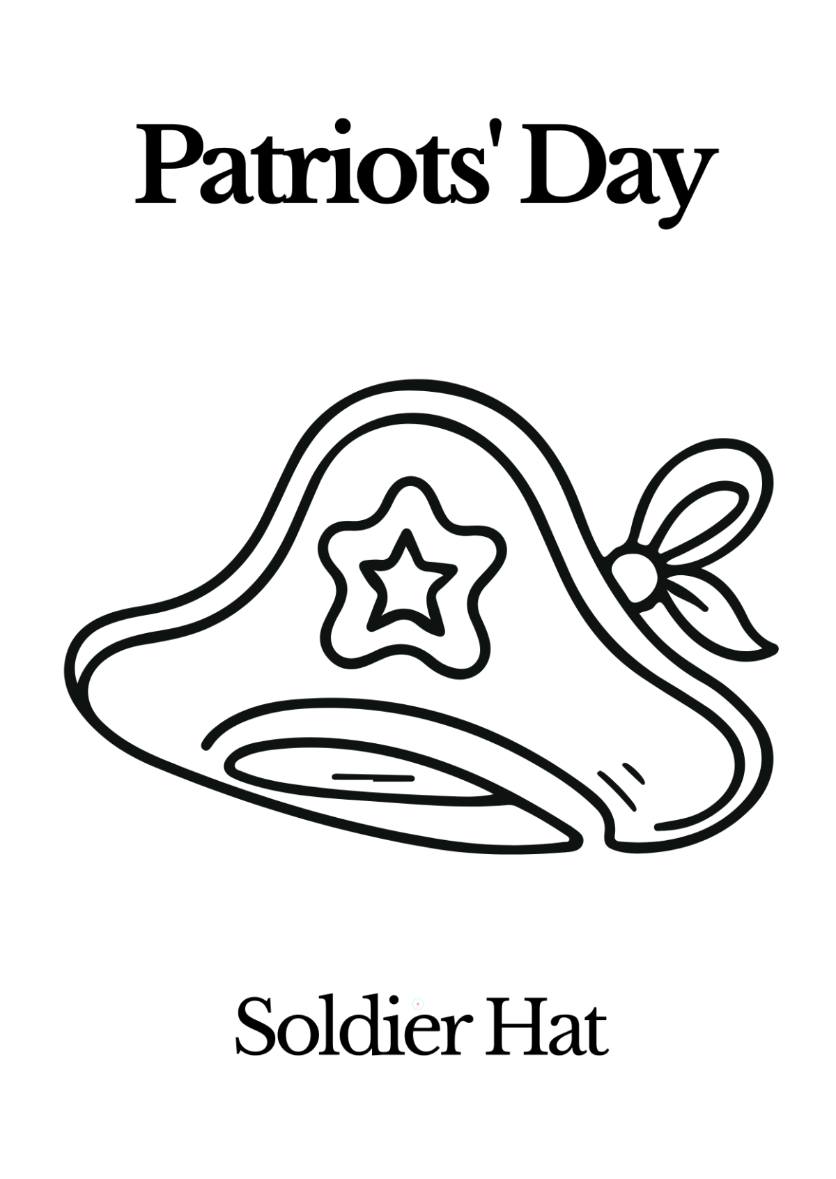 Free Creative Patriots' Day Soldier Hat Drawing Template to Edit Online