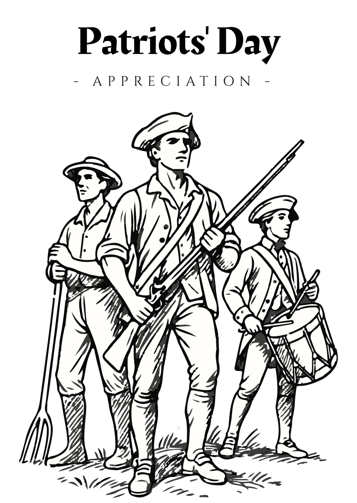Free Patriots' Appreciation Day Drawing Template to Edit Online