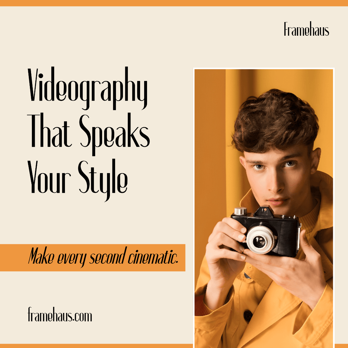 Free Videography Instagram Ad Design Template to Edit Online