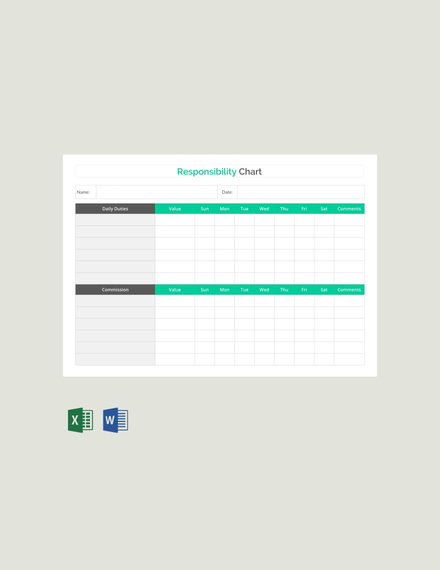 Responsibility Chart Blank Template