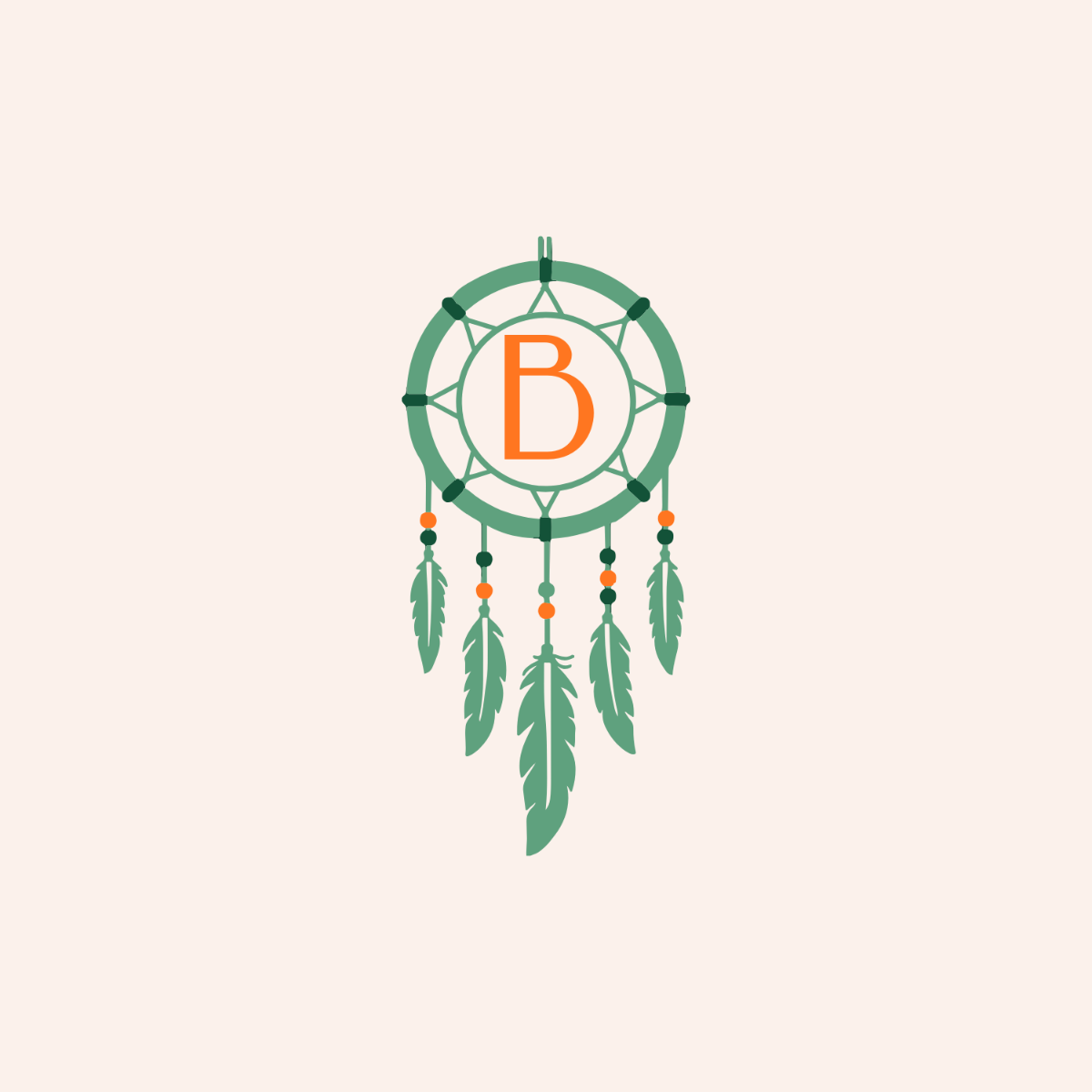 Free Boho Monogram Template to Edit Online