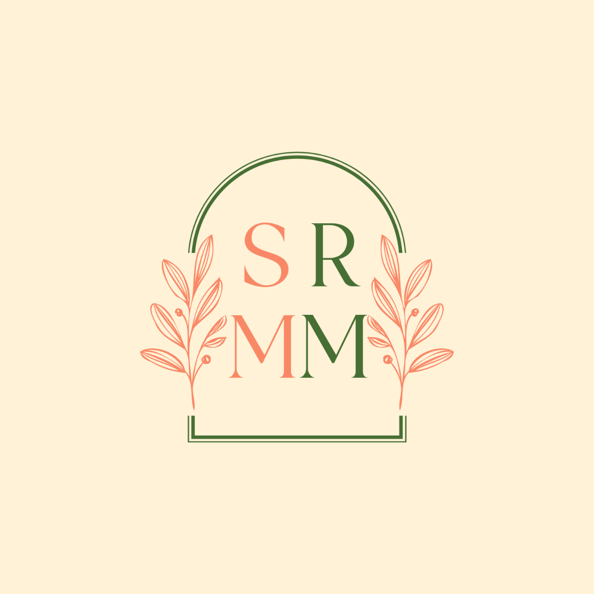 Free Boho Monogram Template to Edit Online
