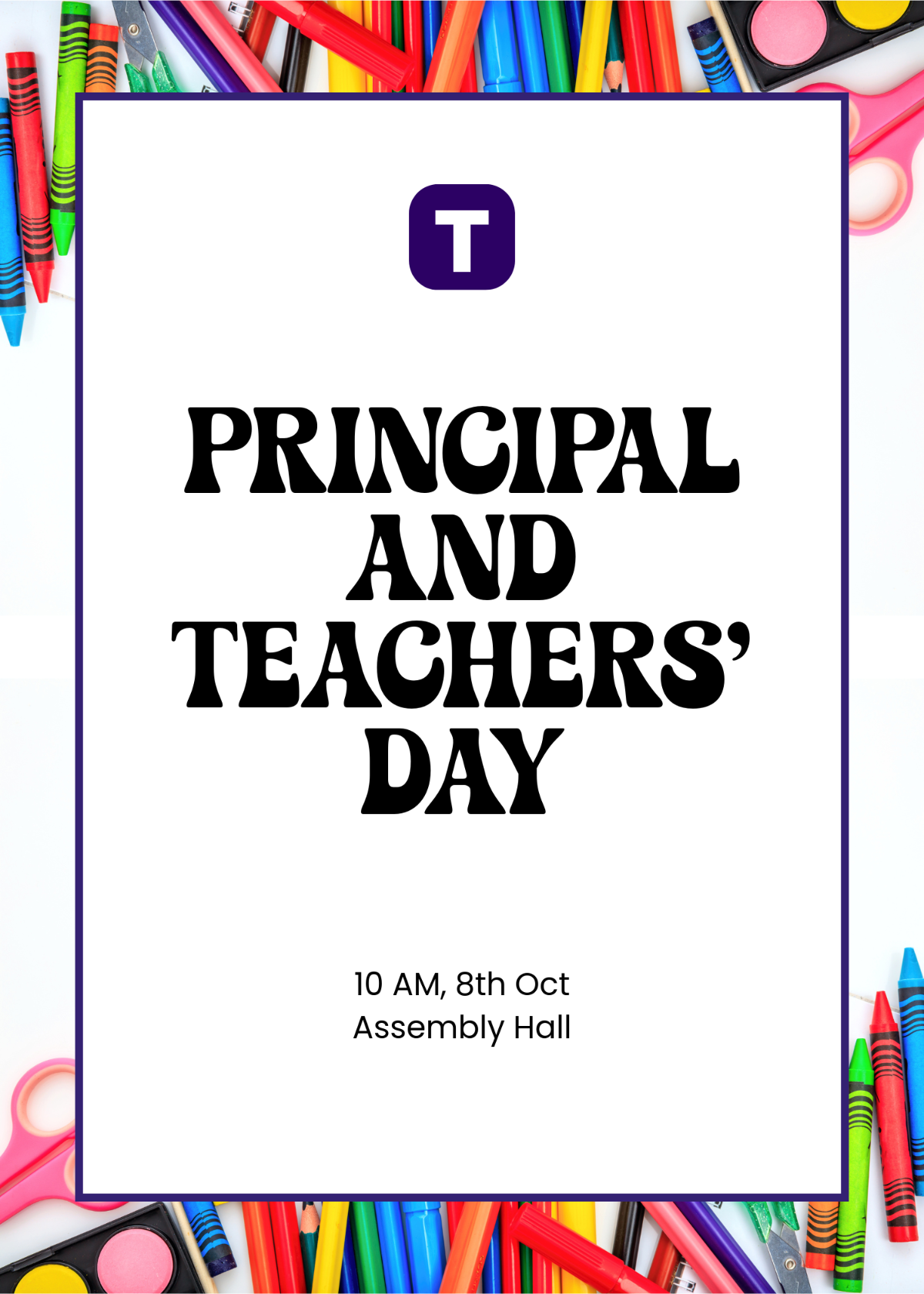 Free Principal and Teachers Day Invitation Template to Edit Online