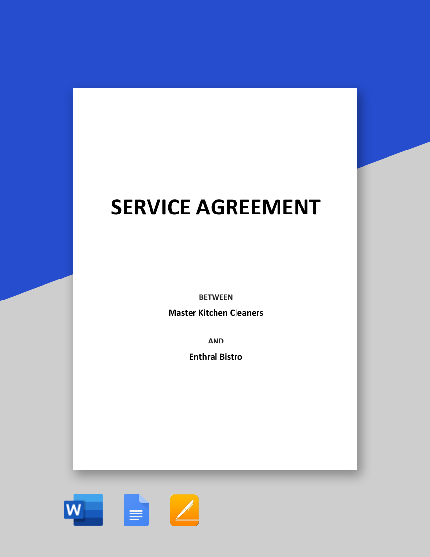 Kitchen Cleaning Service Agreement Template