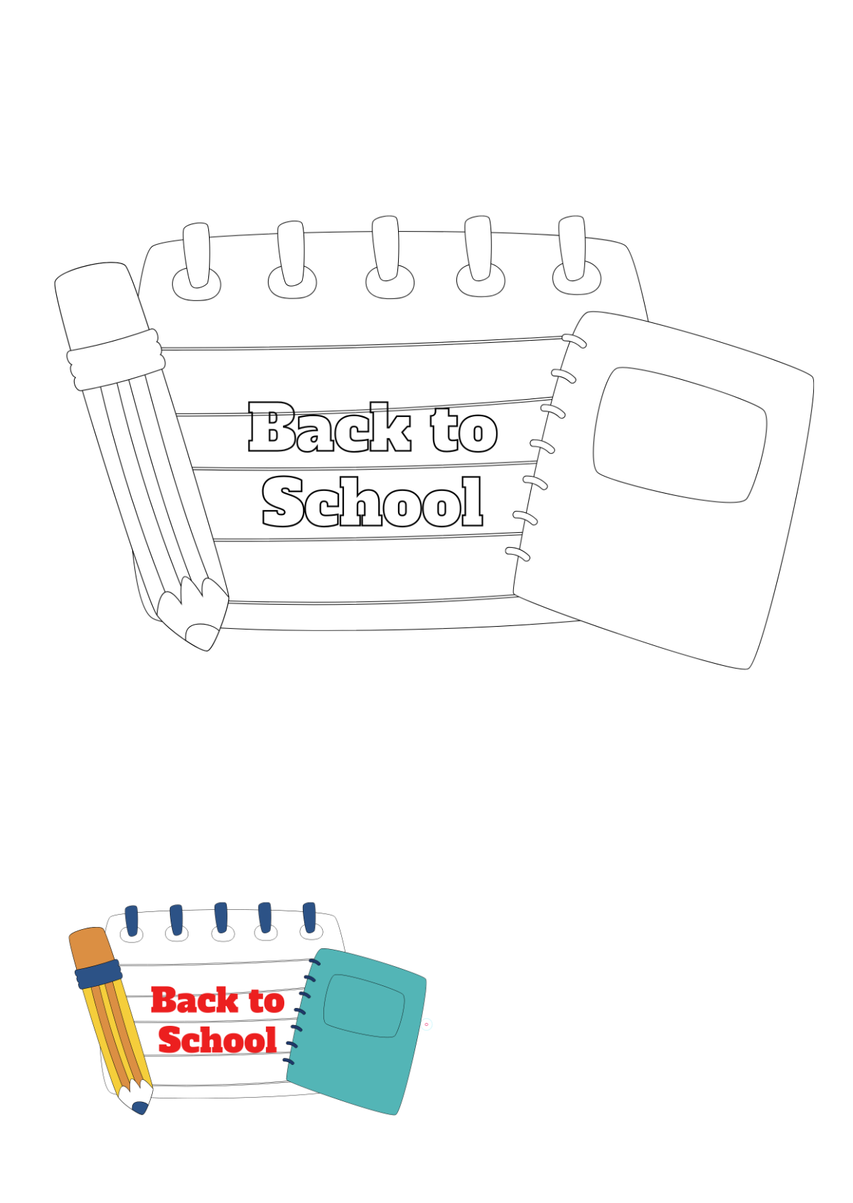 Free Back To School Coloring Page Template to Edit Online