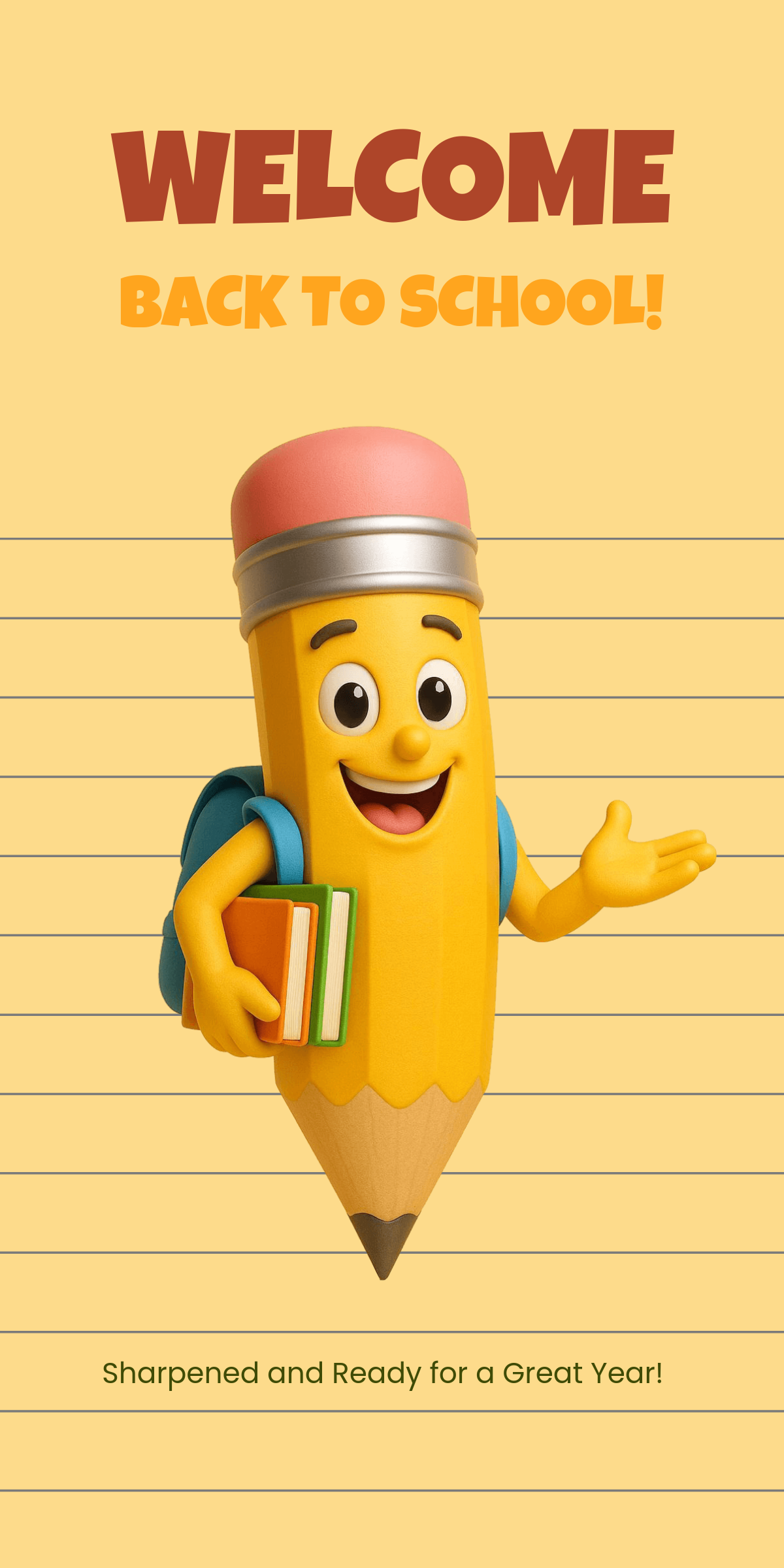 Free Pencil Welcome Back to School Banner Template to Edit Online