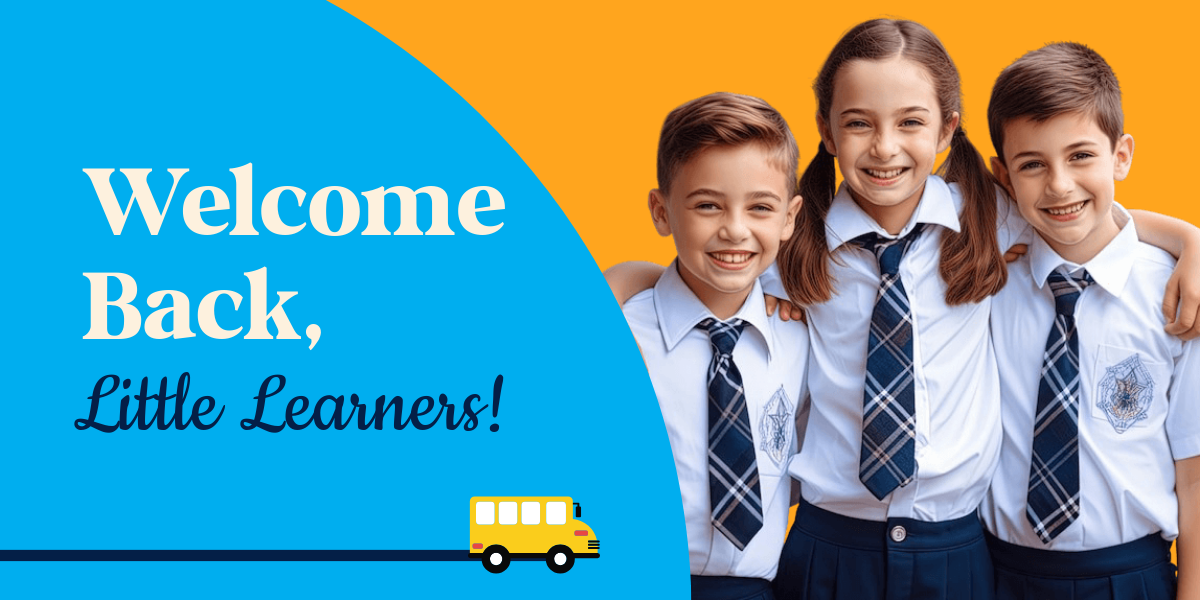 Free Elementary School Welcome Back to School Banner Template to Edit Online