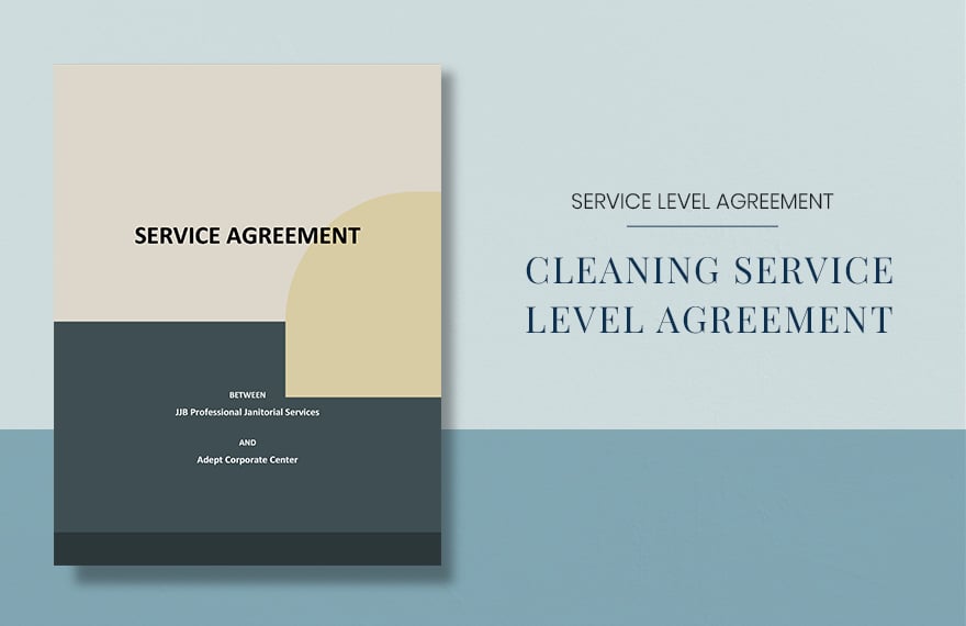 Cleaning Service Level Agreement Template