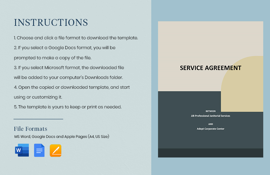 Cleaning Service Level Agreement Template