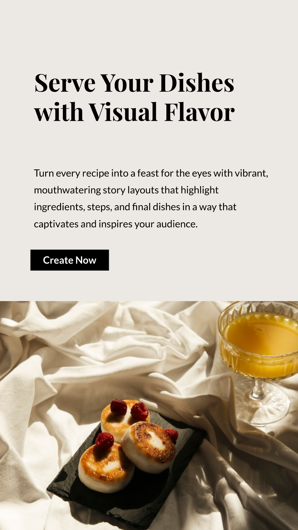Free Recipe Instagram Story Template to Edit Online