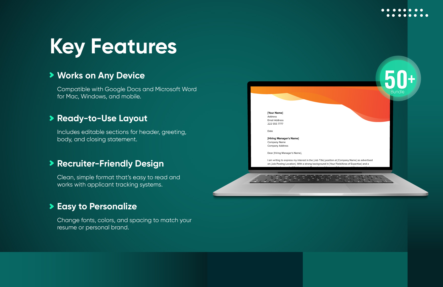50+ Ultimate Cover Letter Template Bundle