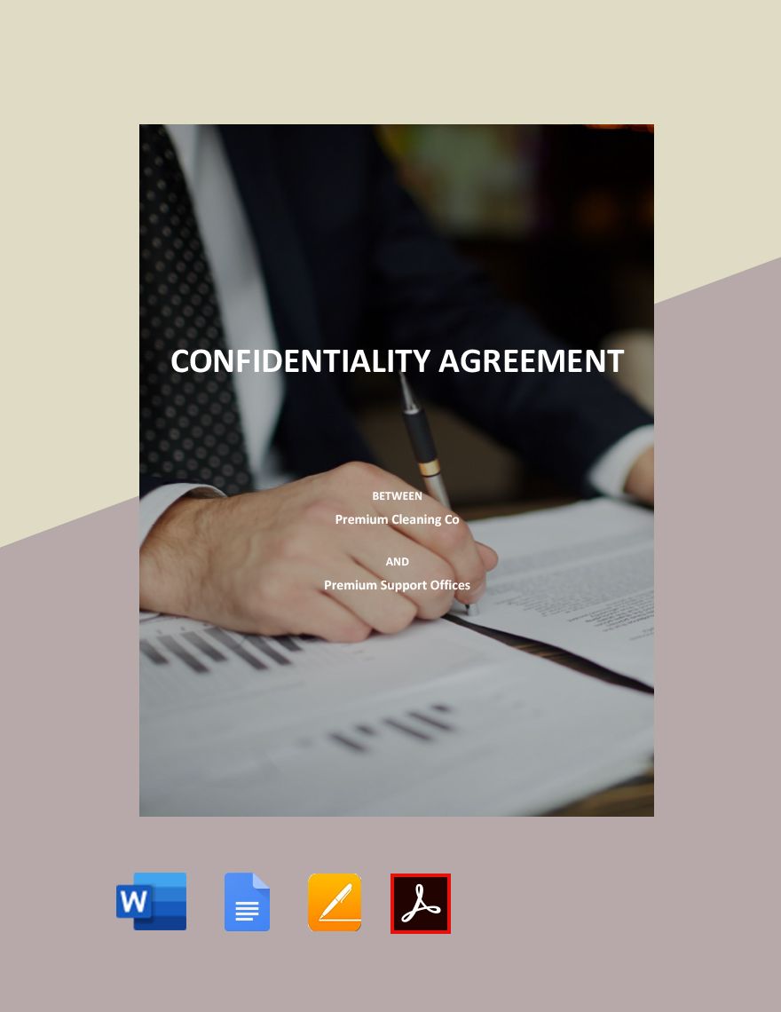 Cleaning Service Confidentiality Agreement Template