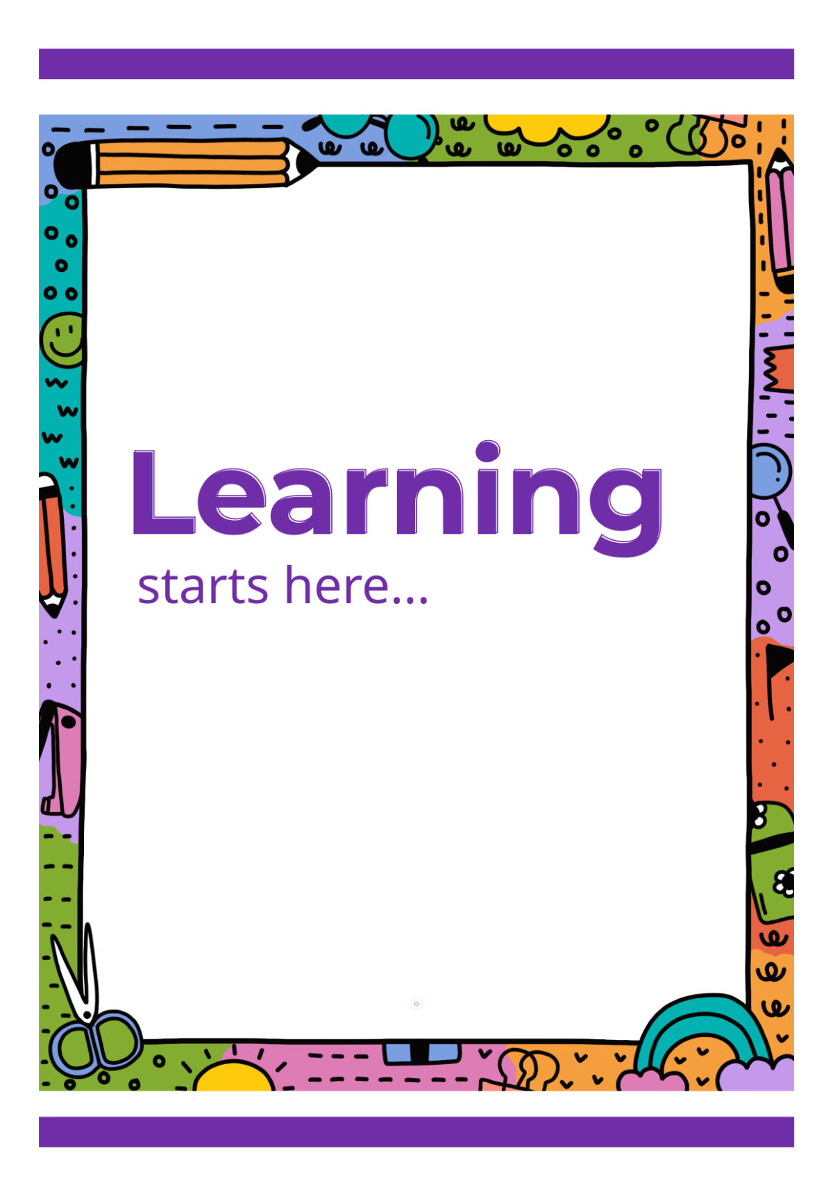 Free Back To School Border Template to Edit Online