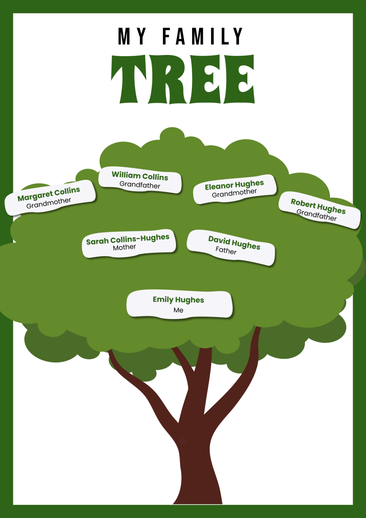Free Back To School Family Tree Activity Template to Edit Online