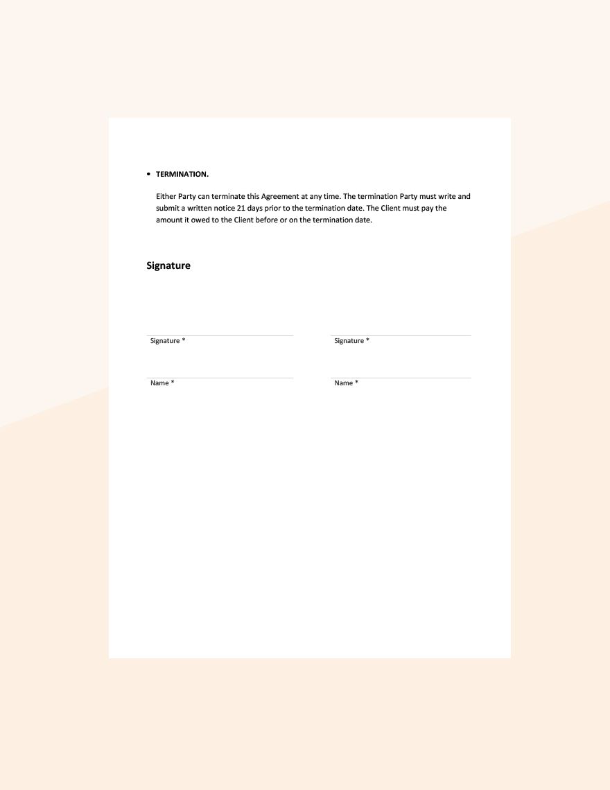 Office Cleaning Agreement Template