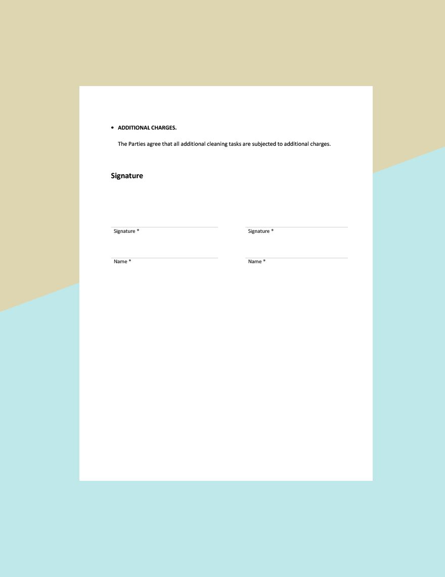 Home Cleaning Service Agreement Template