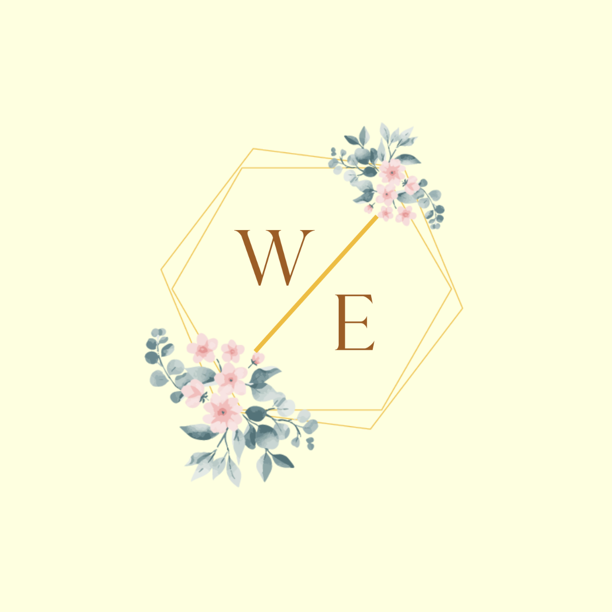 Free Watercolor Monogram Template to Edit Online