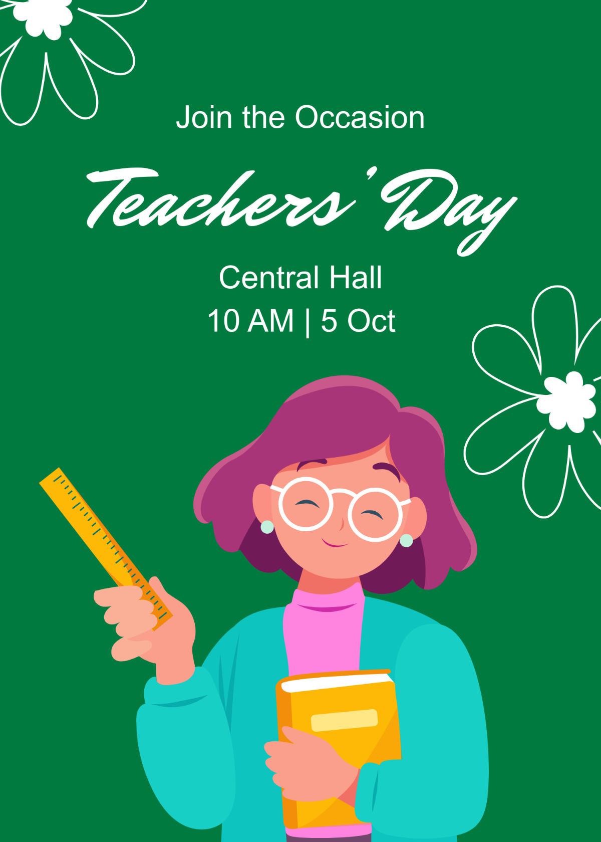 Free Teachers Day Invitation Template to Edit Online